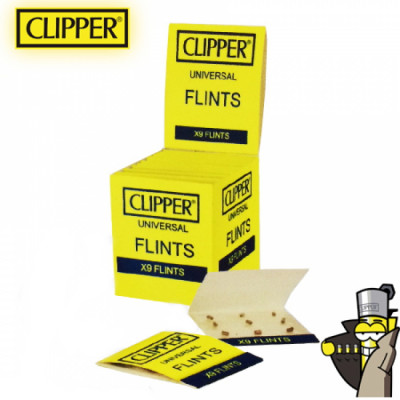 Clipper - Vuursteentjes - B12 - 9 Stuks per kaartje - Display (24-kaartjes)