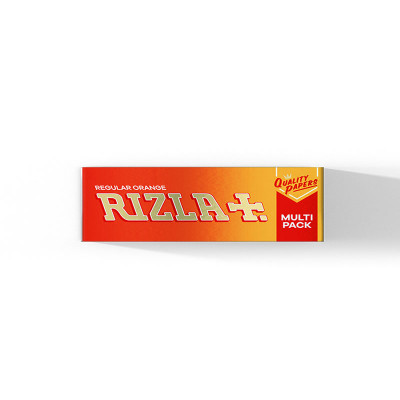 Rizla - Vloei - Orange - Regular - 5-pack - 60 Vloeitjes per booklet - Display (40-stuks)